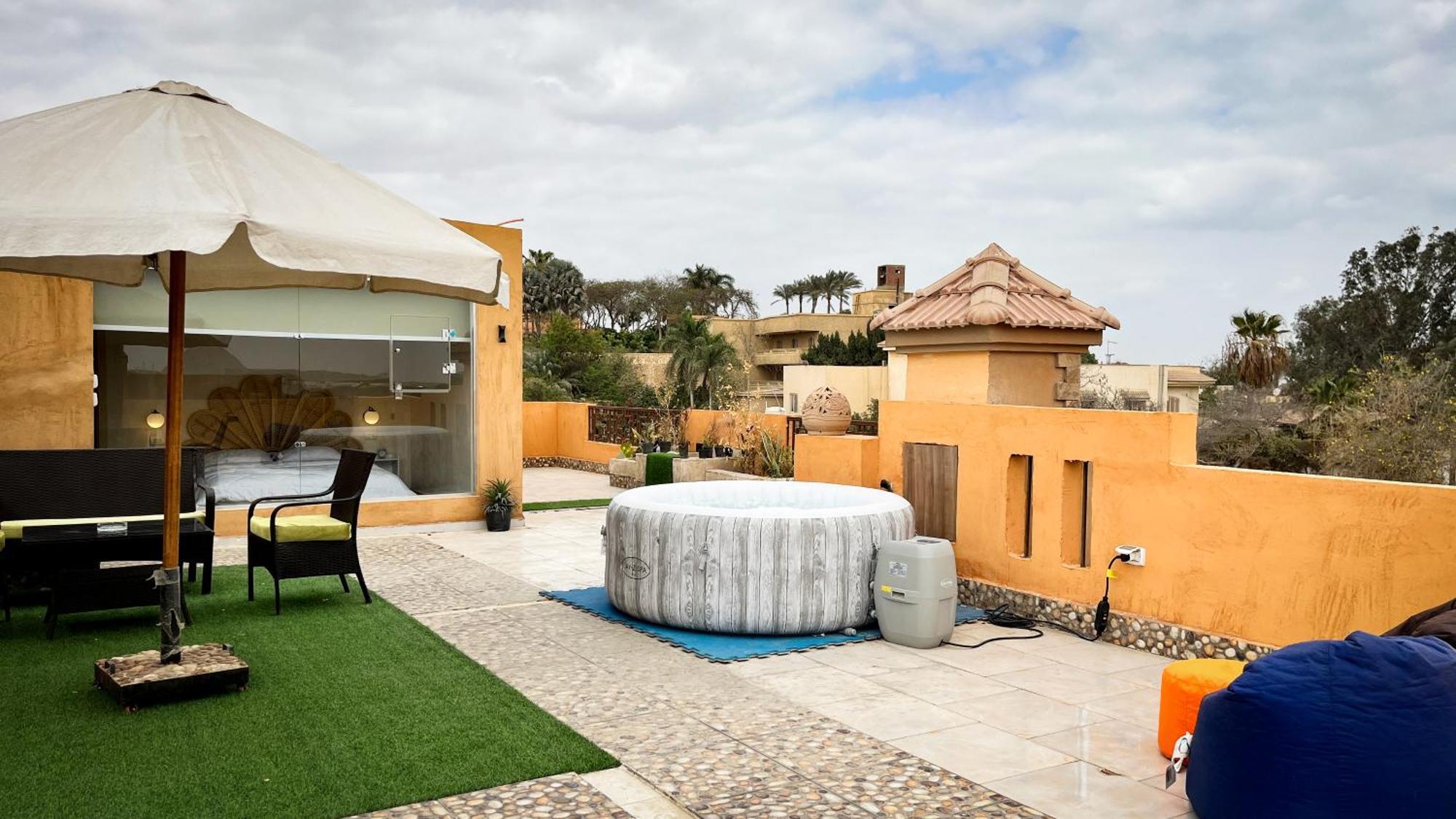 Boho Getaway With Pyramids View & Jacuzzi Διαμέρισμα Giza Εξωτερικό φωτογραφία